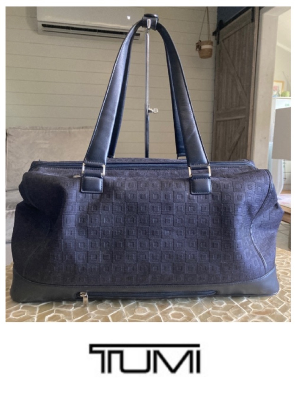 Tumi Signature Canvas/Leather-trim Collection Duffle Bag/Carry On Luggage